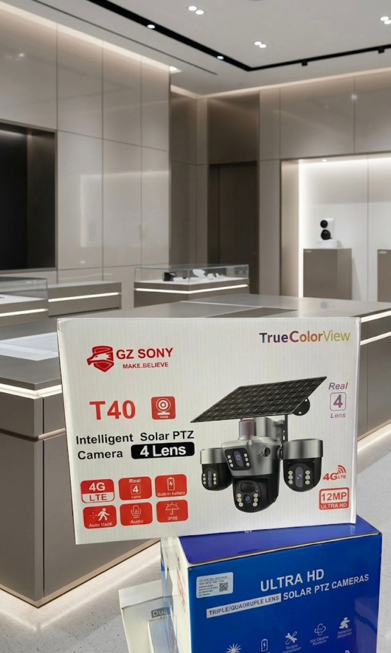 V380 GZ Sony T40 Quad Lens Solar PTZ Camera