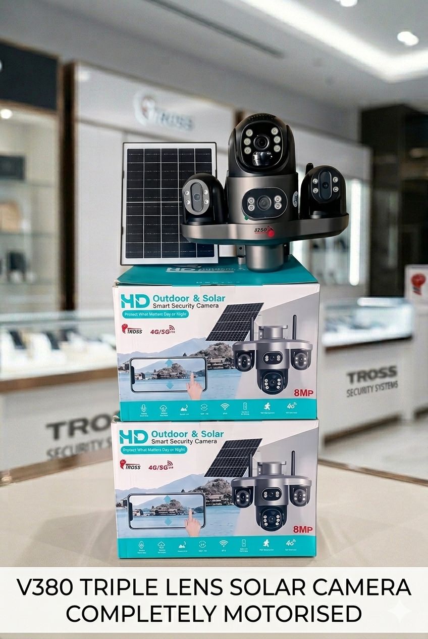 V380 Triple Lens Solar PTZ Camera (Motorised)